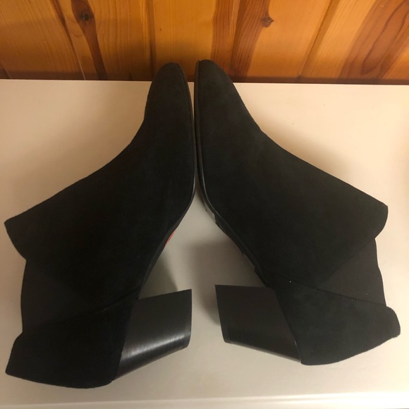 AQUATALIA made in Italy size black short ankle boots / booties leather 10 - Picture 6 of 14